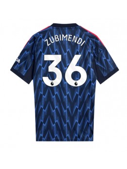 Arsenal Martin Zubimendi #36 Replika Borta Kläder 2025-26 Kortärmad